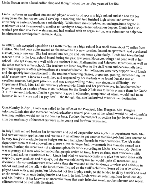 How do you explain Lindas rise and fall in her