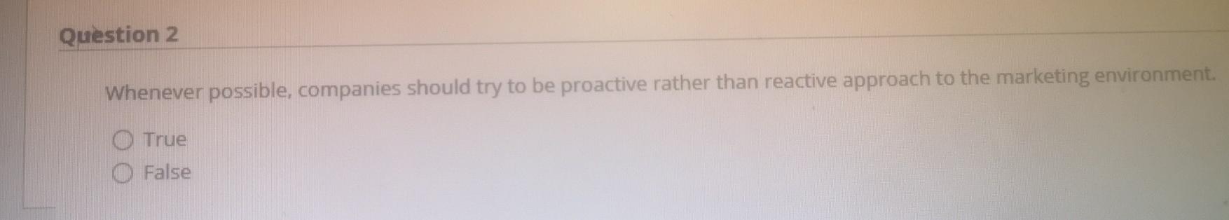 Question 1 If marketers set expectatios too low,