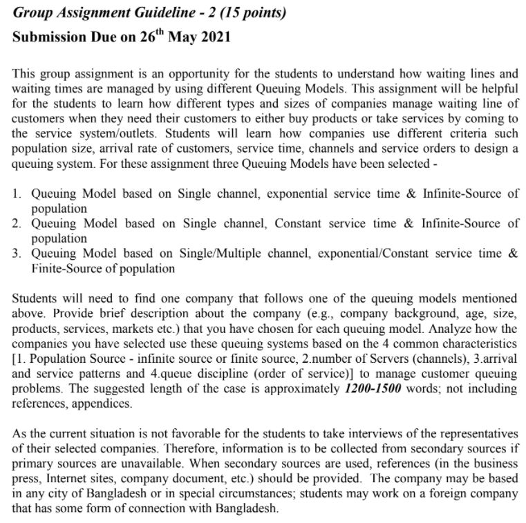 Group Assignment Guideline - 2 (15 points)