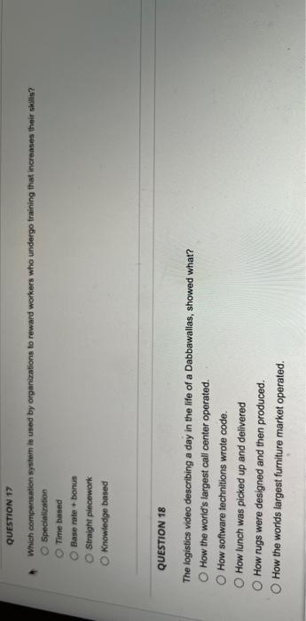 H. Which compensation system is used by