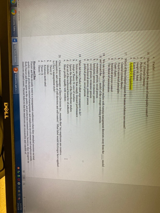 e. Parallel 16. Who developed the concept of