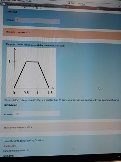 Search [2 marka The correct answer is 3 The graph