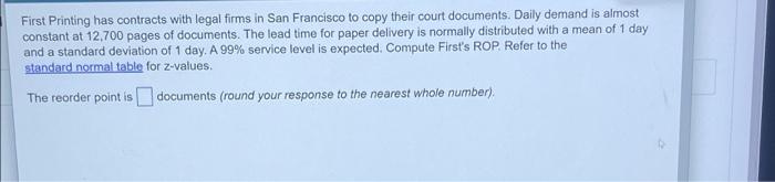 First Printing has contracts with legal firms in