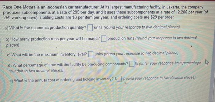 Answer plz? Race One Motors is an Indonesian car