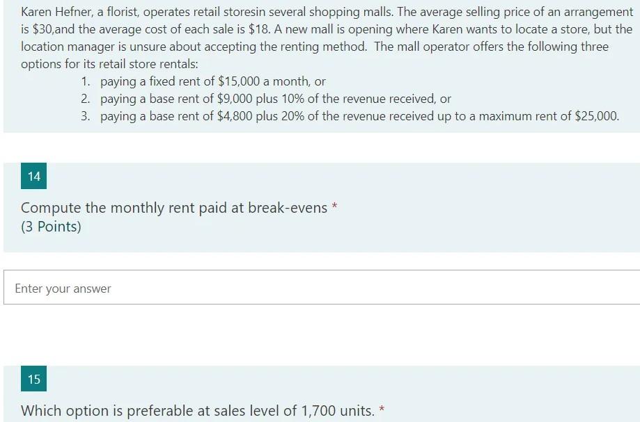 Karen Hefner, a florist, operates retail storesin