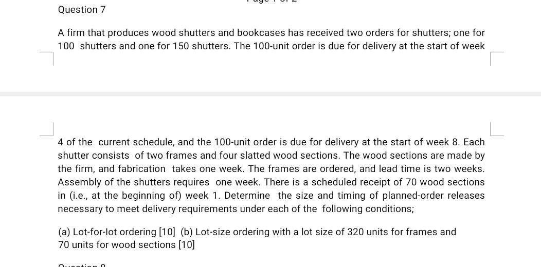 A firm that produces wood shutters and bookcases