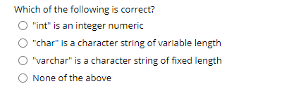 The table Customer has four records listed below,