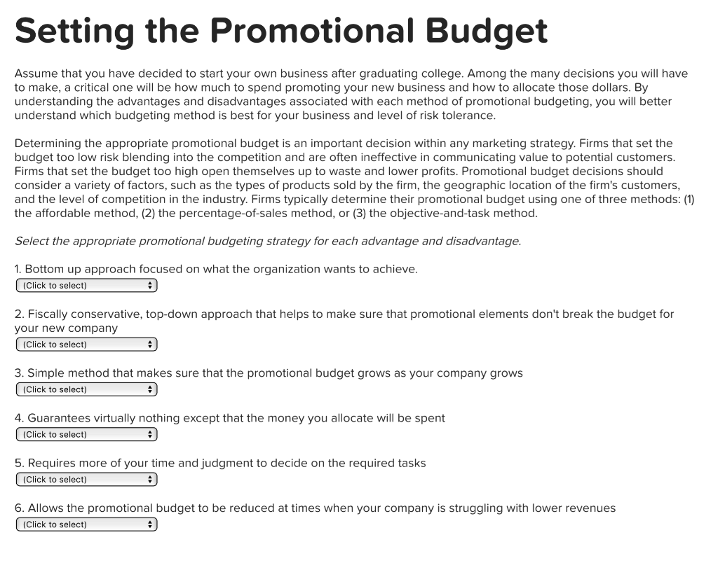 The three options are in the last sentence of the