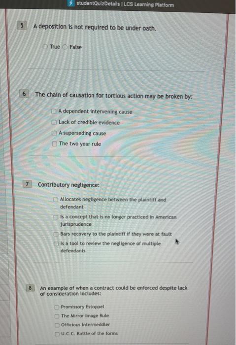 studentQuizDetails | LCS Learning Platform 5 A