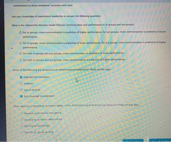 organizational behavior contributions to these