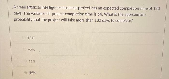 A small artificial intelligence business project