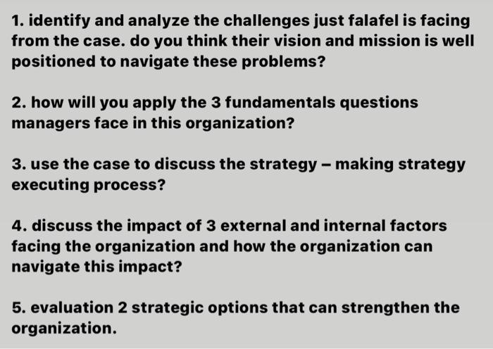 Just Falafel: a success story of an international