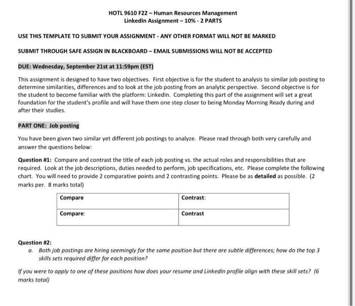 Subject: HR Management compare and contrast