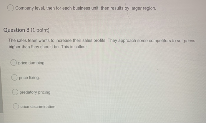 Question 7 (1 point) It is the end of the year.