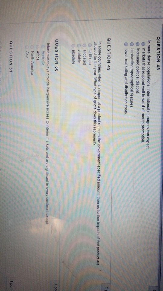 QUESTION 48 In more dense populations,