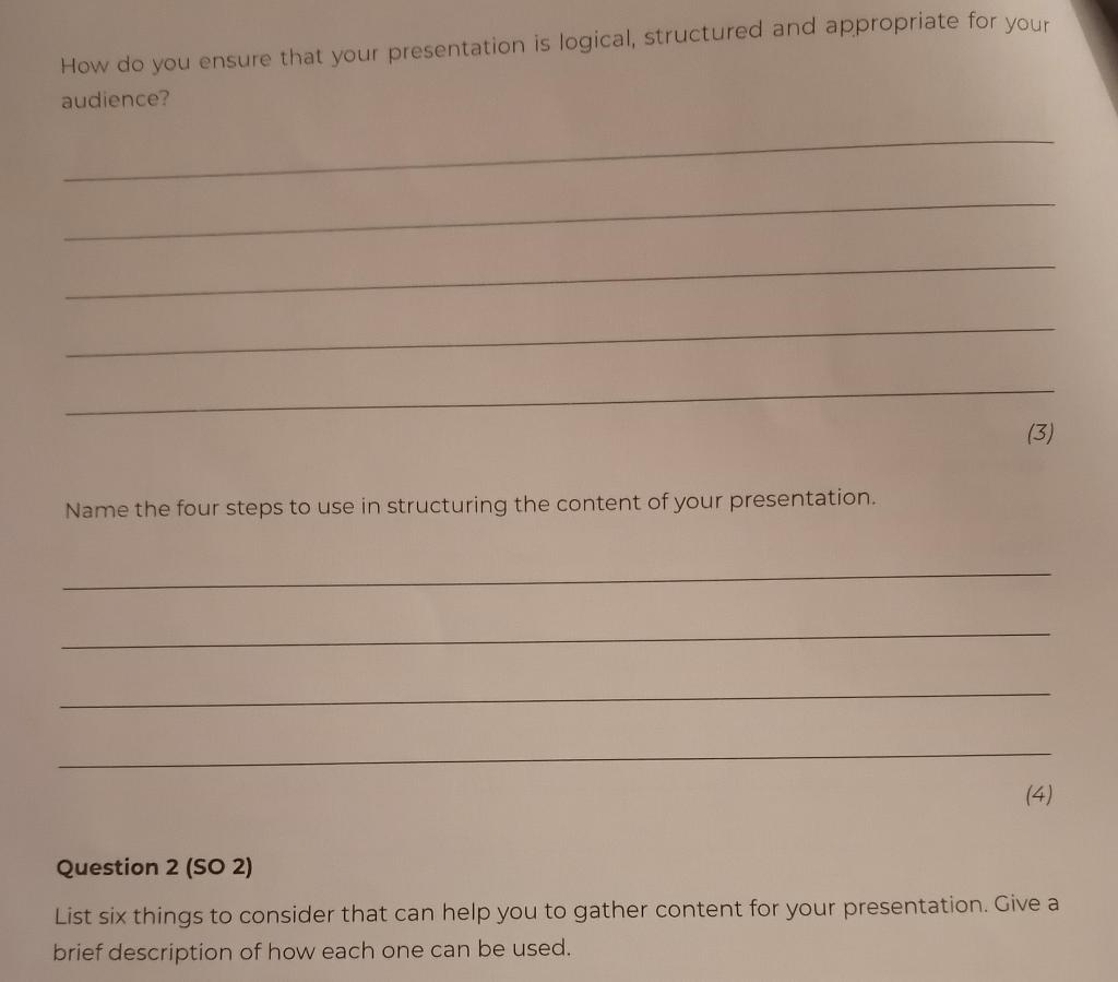 How do you ensure that your presentation is
