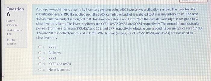 Question 4 Maha industries produces a product