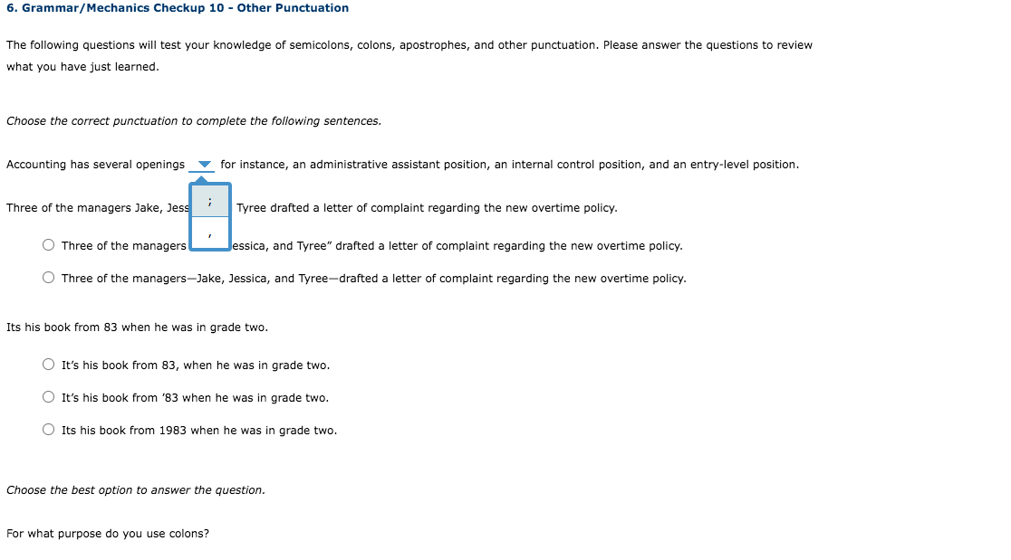 6. Grammar/Mechanics Checkup 10 - Other