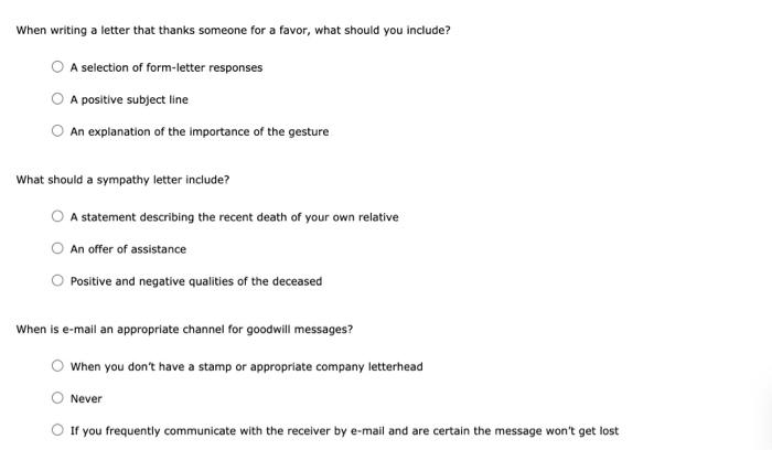 5. Goodwill Messages Goodwill messages include