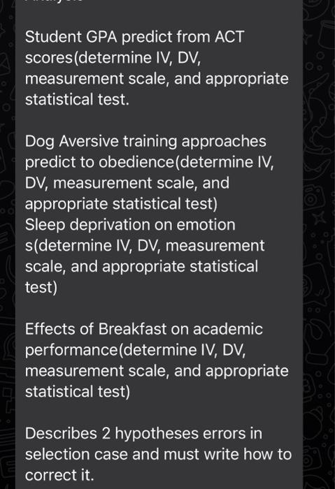 Student GPA predict from ACT scores(determine IV,