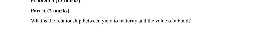 Tem 3 (12 marks) Part A (2 marks) What is the