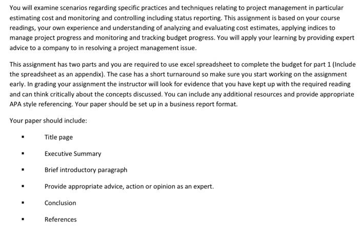 You will examine scenarios regarding specific