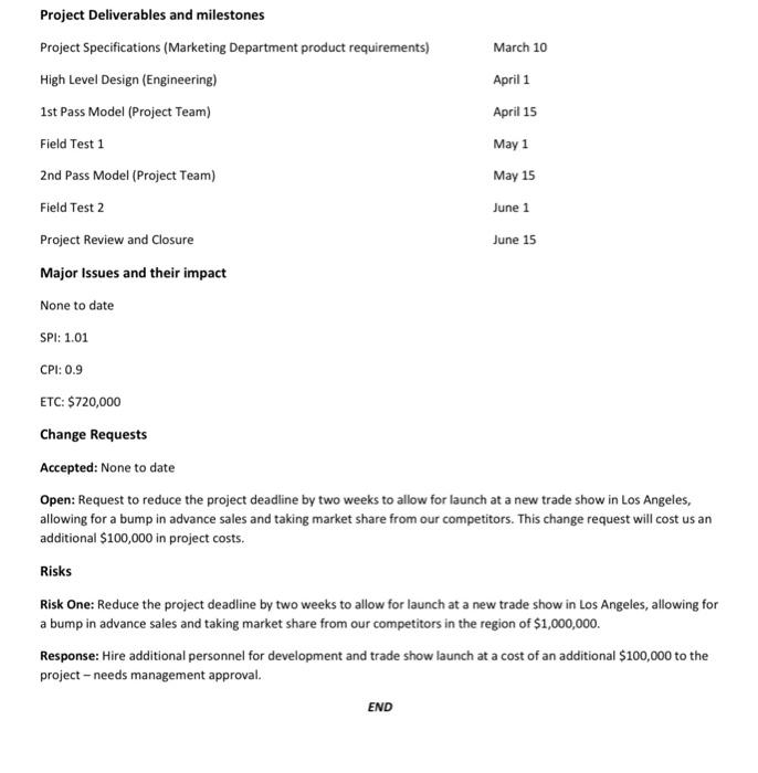 You will examine scenarios regarding specific