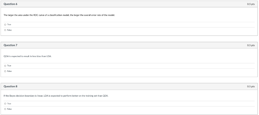 Question 3 0.5 pts A non-parametric method