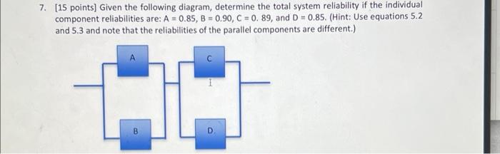 7. [15 points] Given the following diagram,
