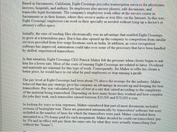 Based in Sacramento, California, Eight Crossings