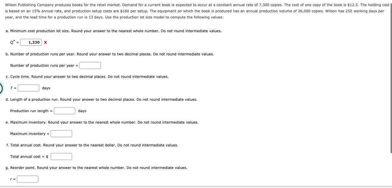 Please help. Thank you! Wilson Publishing Company