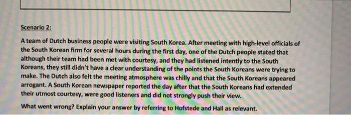 Mini-Scenarios: Read the following three