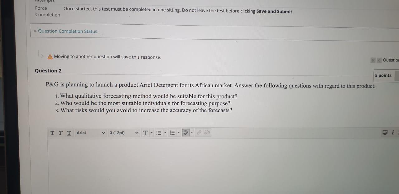 nepos Force Once started, this test must be