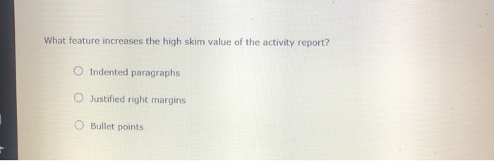 What feature increases the high skim value of the