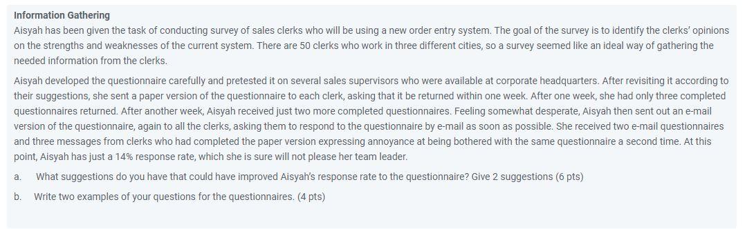 undefined Information Gathering Aisyah has been