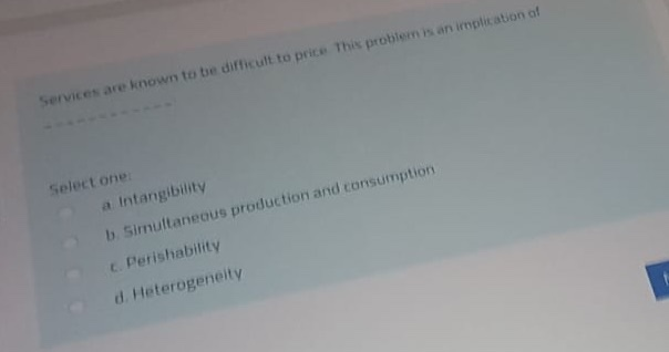 Services are known to be difficult to price. This