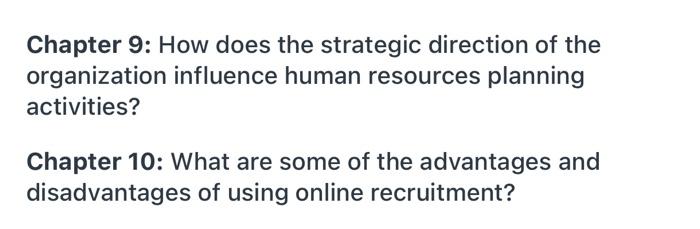Chapter 9: How does the strategic direction of