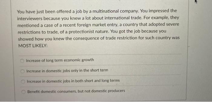 You have just been offered a job by a