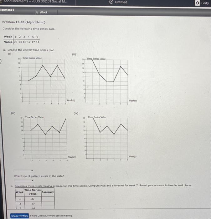 please answer all parts Announcements --BUS