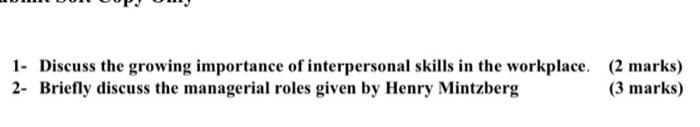 1- Discuss the growing importance of