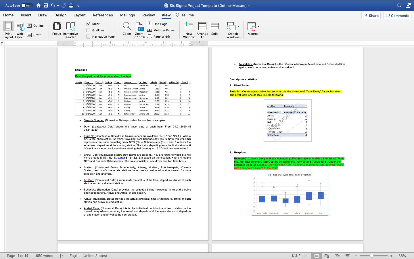 AutoSave OFF os 50 w Six Sigma Project Template