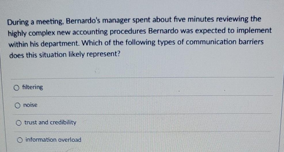 During a meeting, Bernardo's manager spent about