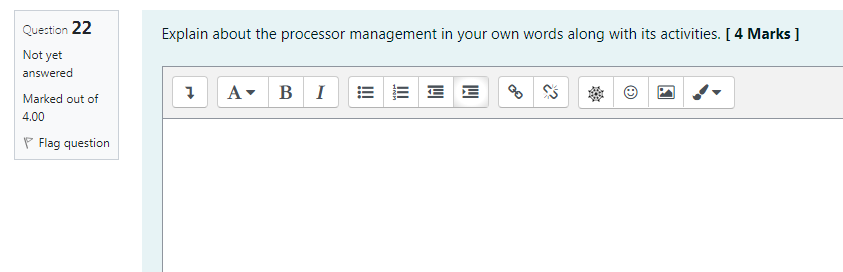 Question 22 Explain about the processor