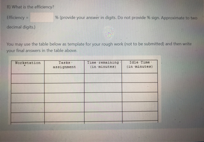 A manager wants to assign tasks to workstations