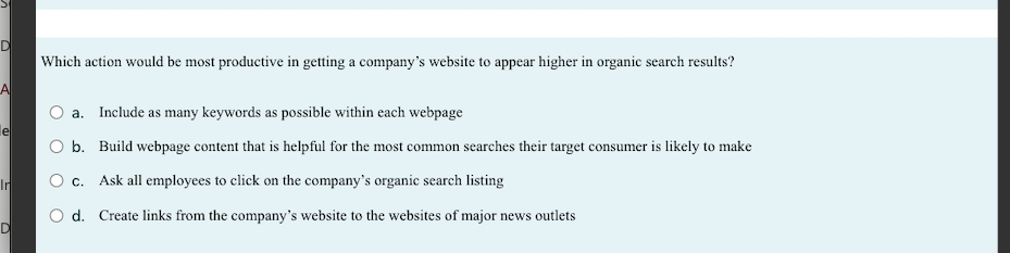 DO Which action would be most productive in