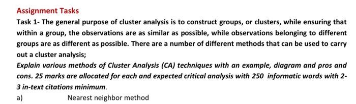 Assignment Tasks Task 1- The general purpose of