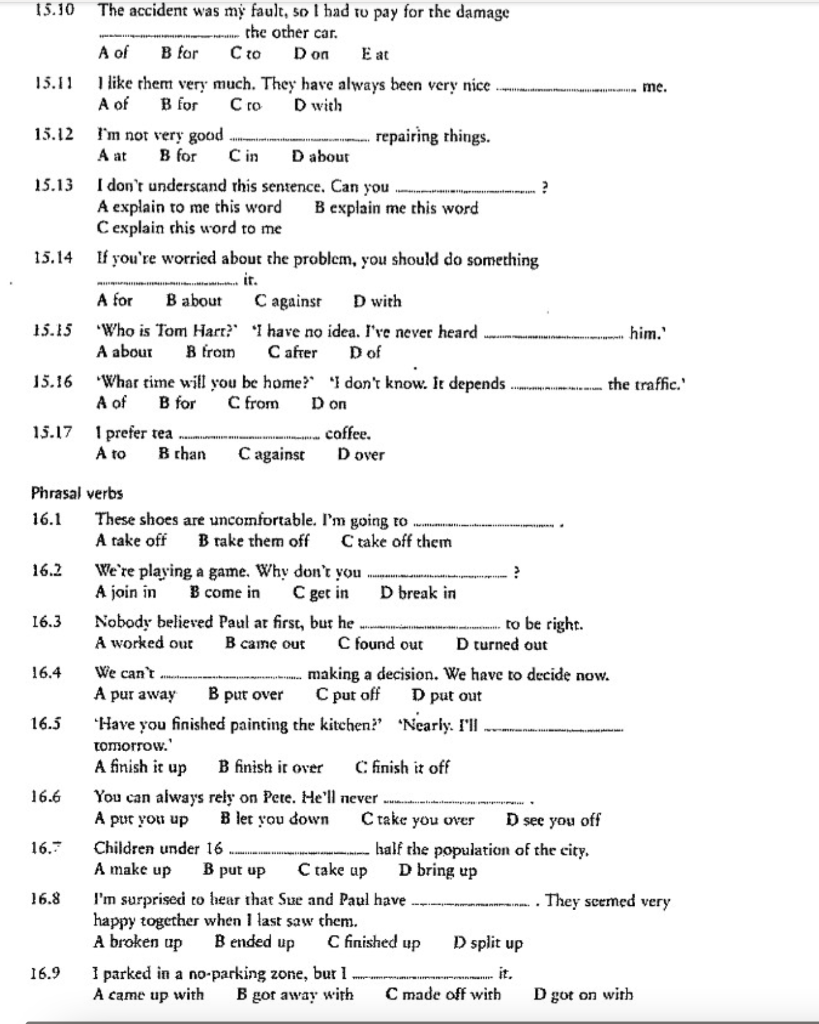 very tired, 14.4 Conjunctions and prepositions