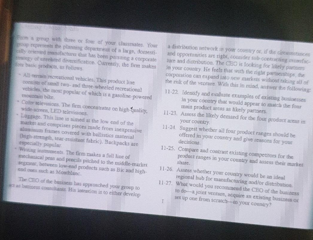 Assess the likely demand for the four product