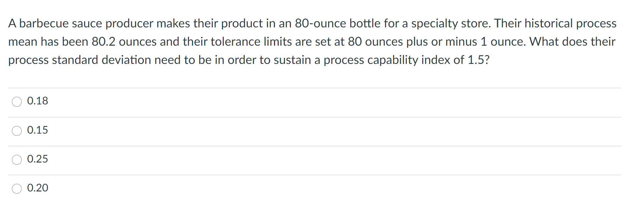 A barbecue sauce producer makes their product in