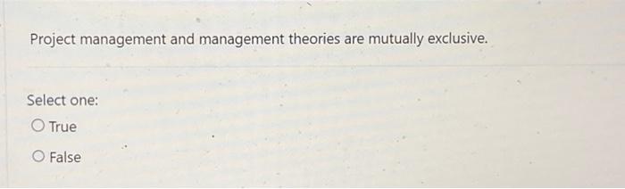 Project management and management theories are